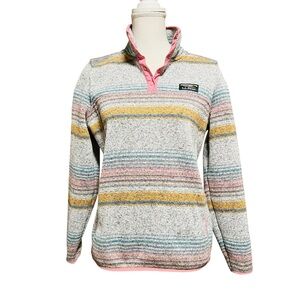 L.L. Bean Multicolor Striped Pullover - Pink, Yellow, Blue Women’s Size Small